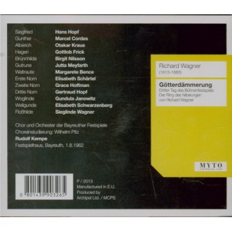 WAGNER - Kempe - Götterdämmerung (Le crépuscule des dieux) WWV.86d Live Bayreuth, 1 - 8 - 1962..